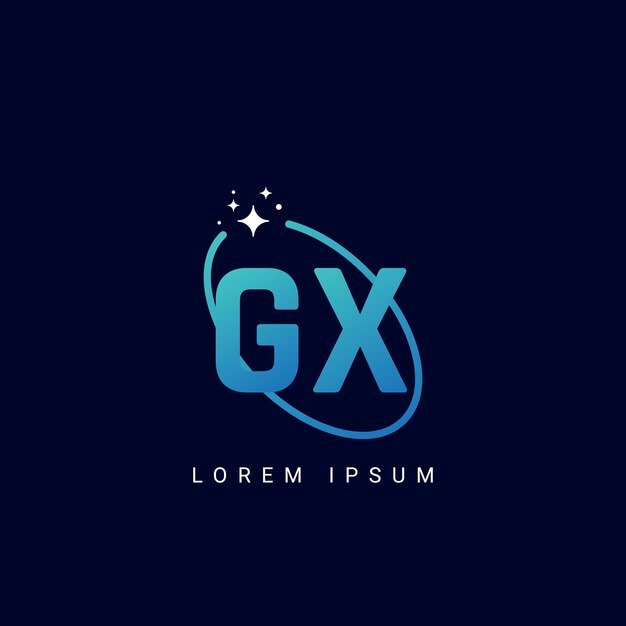 Vector de íconos de monograma basado en el logotipo inicial de la empresa de letras GX XG