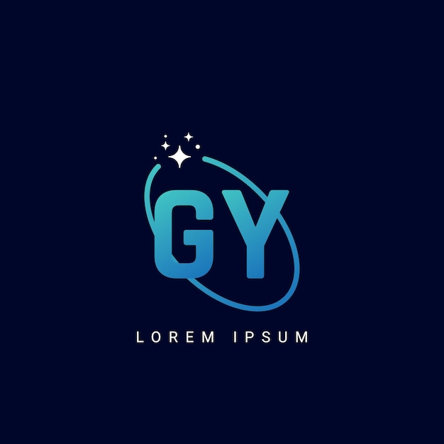 Vector de íconos de monograma basado en el logotipo inicial de la empresa con letras GY YG creativas mínimas