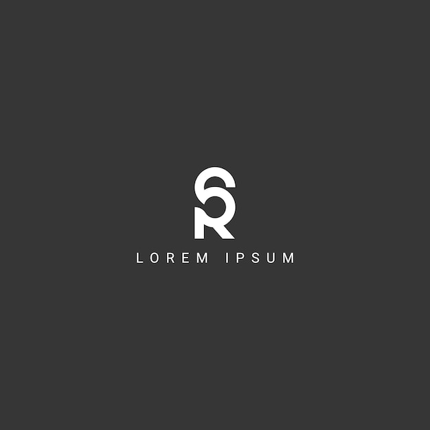 Vector de íconos de monograma basado en el logotipo inicial de la empresa con letras SR RS creativas mínimas