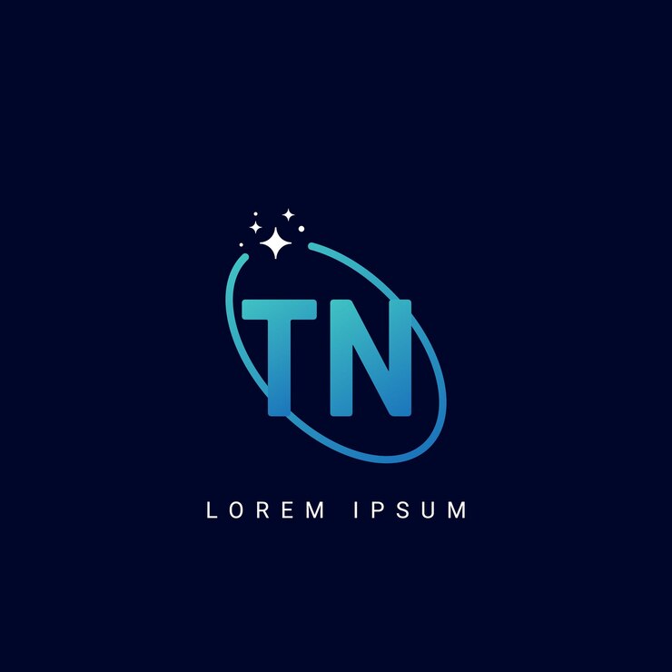 Vector vector de íconos de monograma basado en el logotipo inicial de la empresa con letras tn nt creativas mínimas