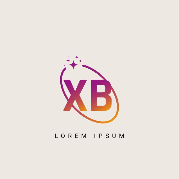 Vector de íconos de monograma basado en el logotipo inicial de la empresa de letras XB BX