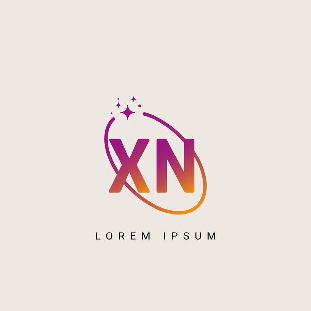 Vector de íconos de monograma basado en el logotipo inicial de la empresa de letras XN NX