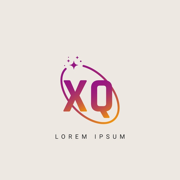 Vector de íconos de monograma basado en el logotipo inicial de la empresa de letras XQ QX