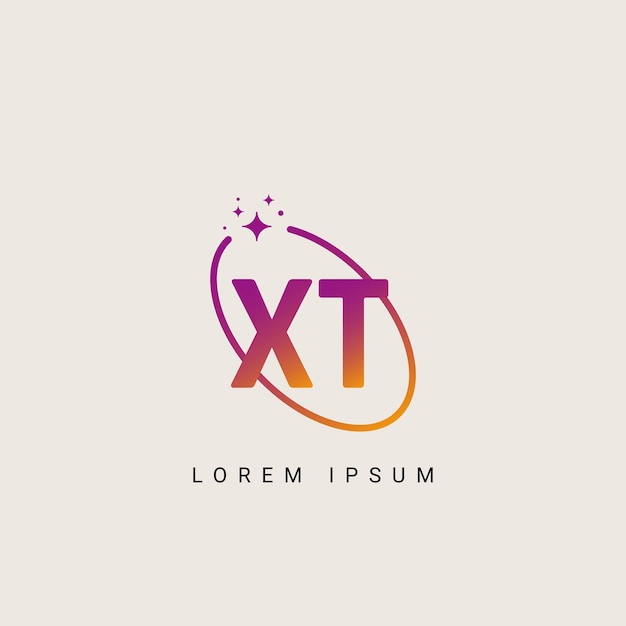 Vector de íconos de monograma basado en el logotipo inicial de la empresa de letras XT TX creativas mínimas