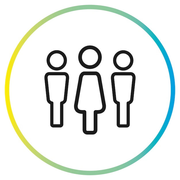 Vector de íconos de mujer y hombre