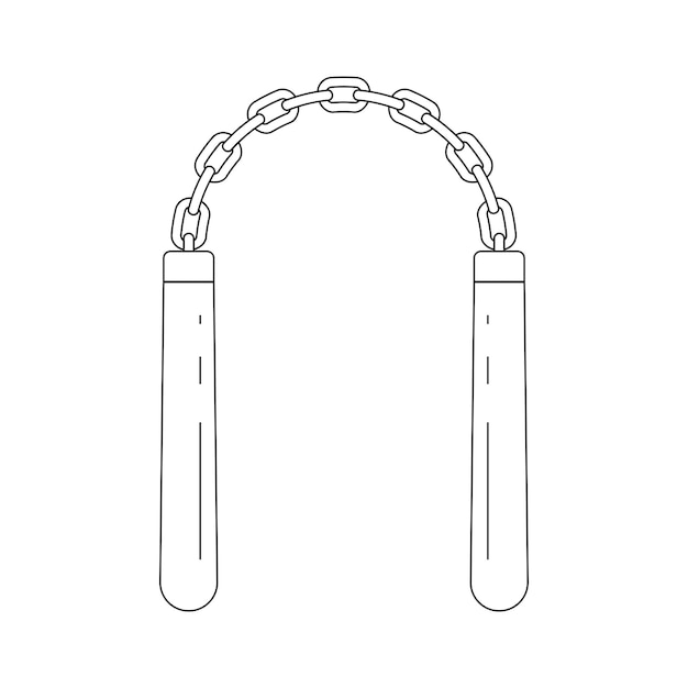 Vector de íconos de Nunchaku