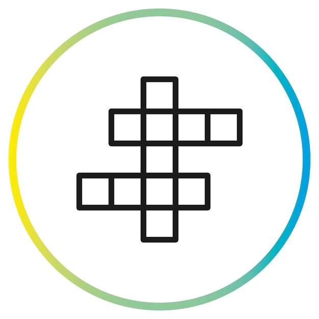 Vector de iconos de palabras cruzadas