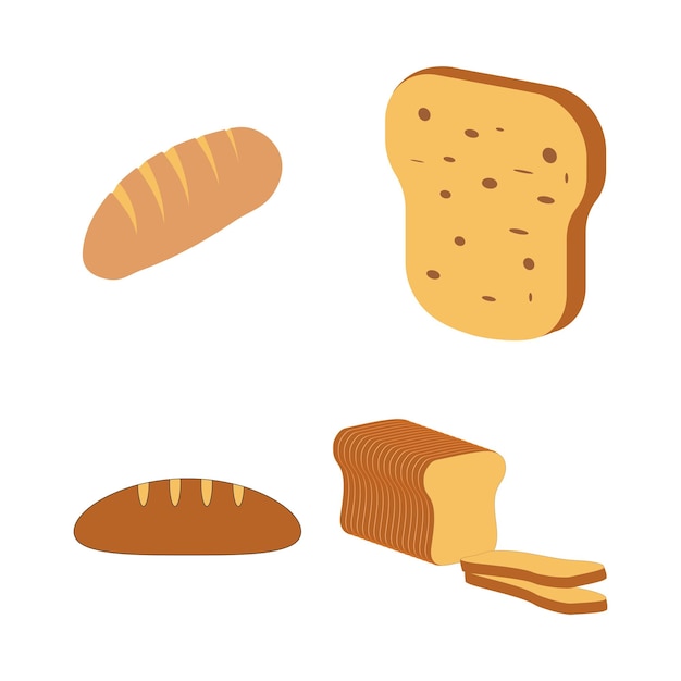 Vector de íconos de pan