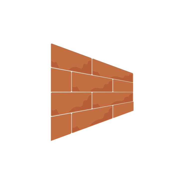 Vector vector de íconos de pared de ladrillo