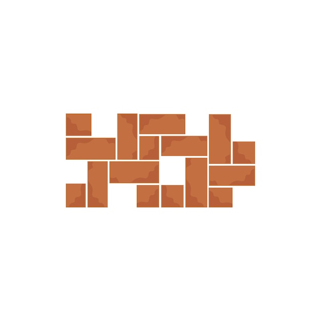Vector de íconos de pared de ladrillo