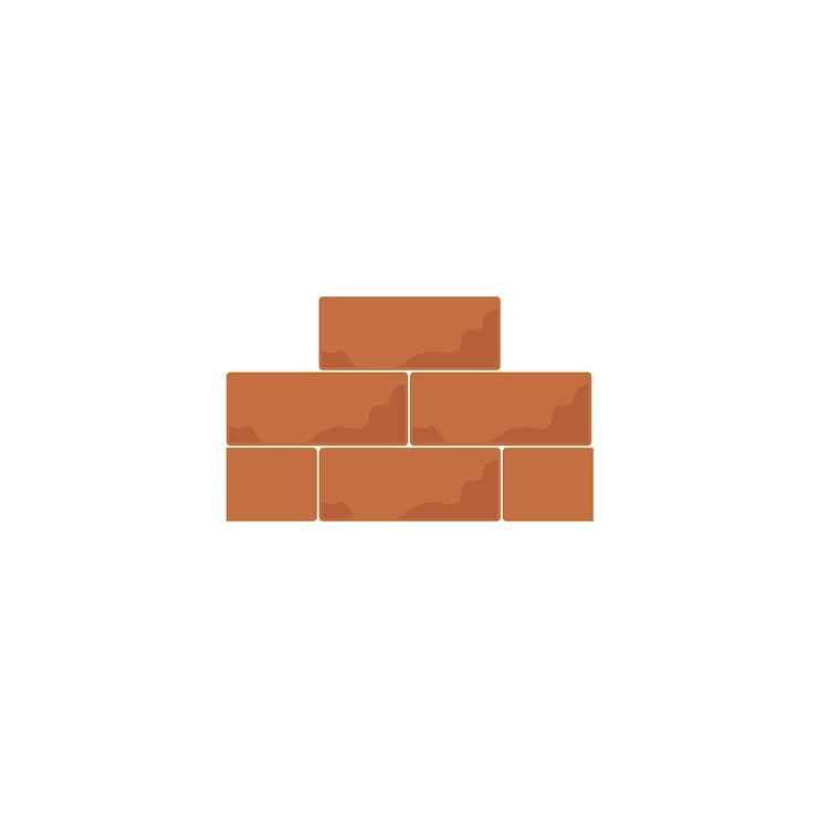Vector vector de íconos de pared de ladrillo