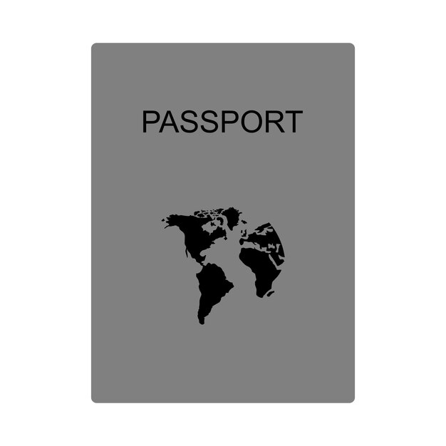 Vector vector de íconos de pasaporte