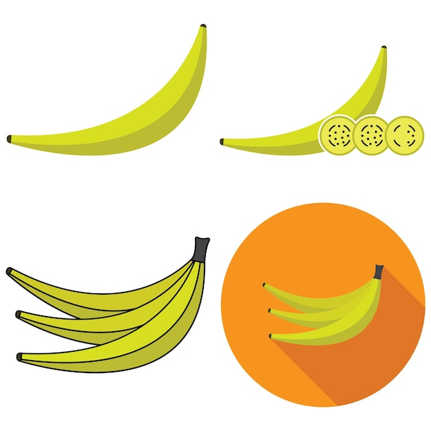 Vector de íconos de plátano