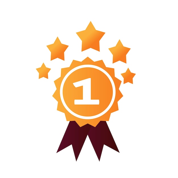 Vector de íconos de premios de la cinta