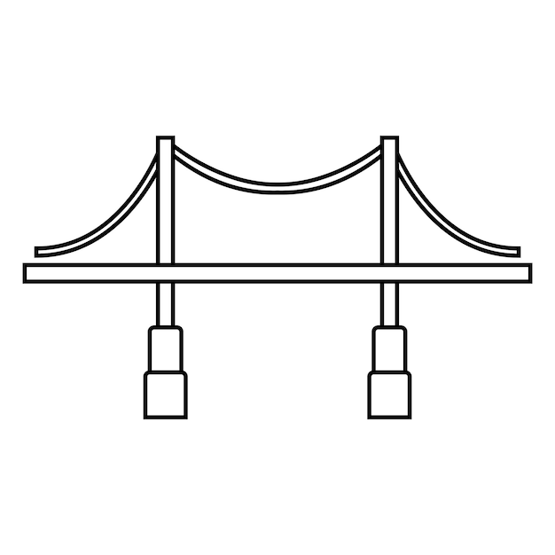 Vector de íconos de puente