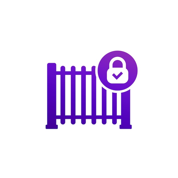 Vector de íconos con puerta automática cerrada