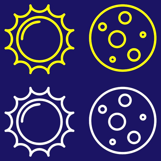 Vector de íconos relacionado con la naturaleza