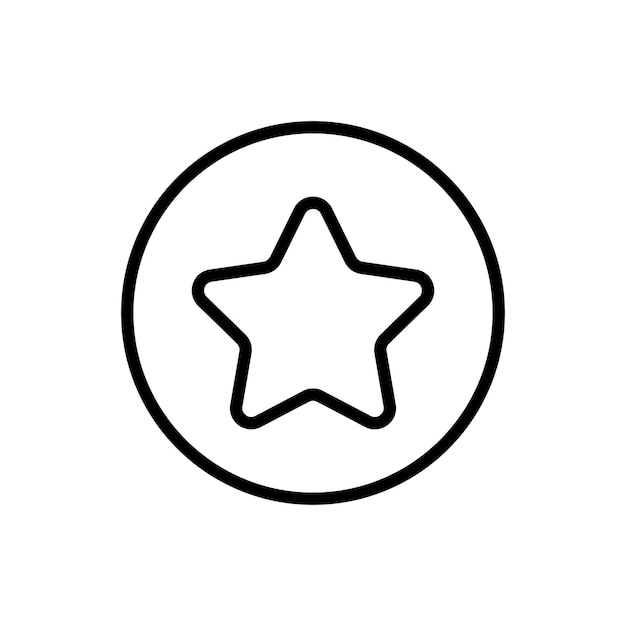 Vector de iconos de signos de contorno de estrellas