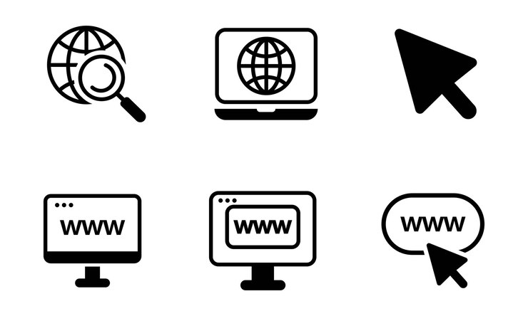 Vector vector de iconos de sitios web