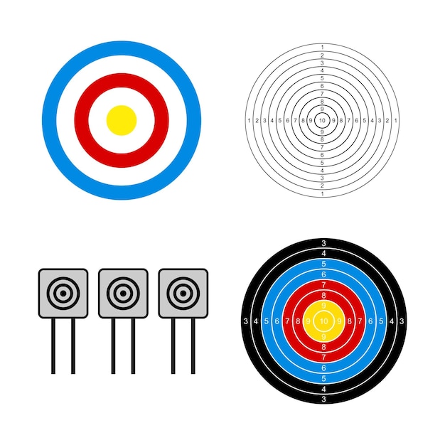 Vector de íconos de la tabla de disparos