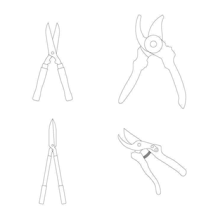 Vector vector de íconos de las tijeras de jardín