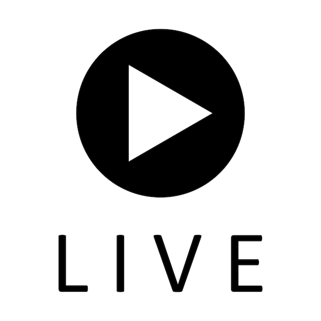 Vector de íconos de transmisión en vivo