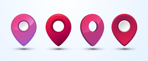 Vector de iconos de ubicación