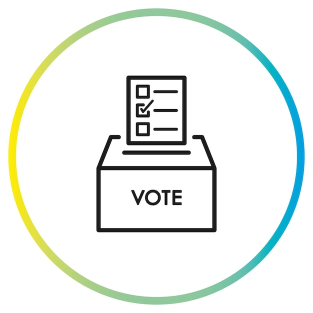 Vector de íconos de las urnas de votación