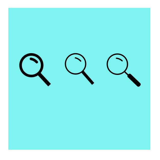 Vector de íconos de vidrio de ampliación para descarga gratuita