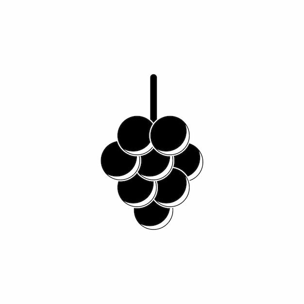 Vector de íconos de vinos Alimentos saludables Íconos aislados en fondo blanco Iconos de frutas