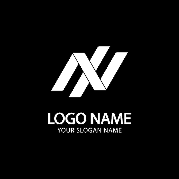 Vector vector de identidad de logotipo moderno minimalista inicial nx