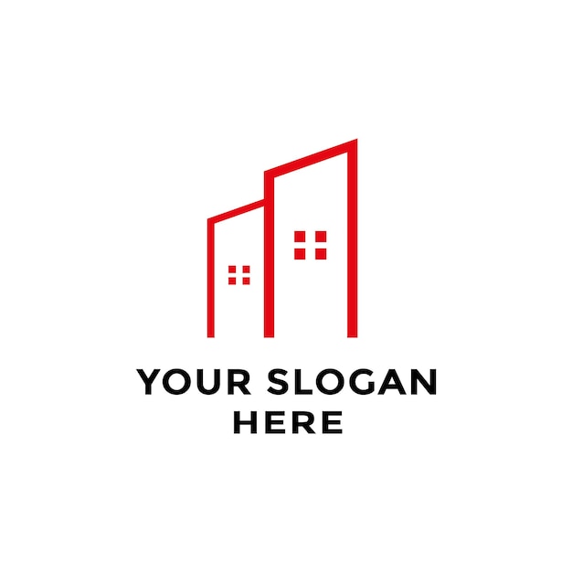 Vector de identidad de marca de diseño de logotipo inmobiliario
