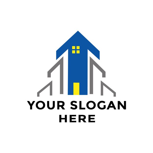 Vector de identidad de marca de diseño de logotipo inmobiliario