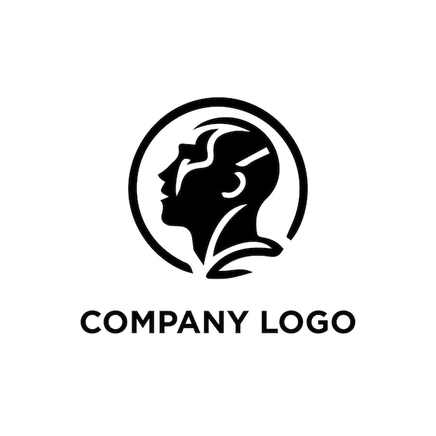 Vector de identidad de marca de diseño de logotipo de jugador de fútbol creativo