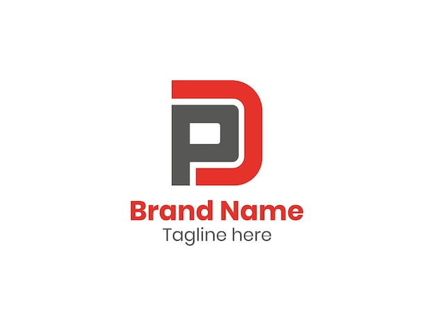 Vector de identidad de marca logotipo corporativo diseño de letras PD