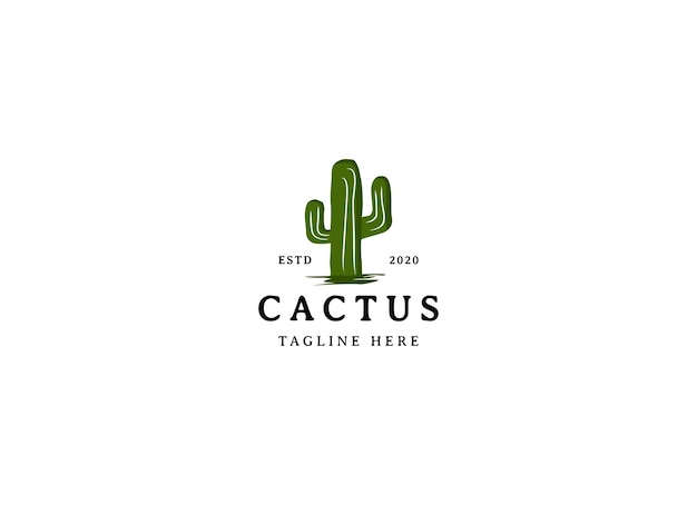 Vector illustration of Cactus Logo Design Premium cactus logo design