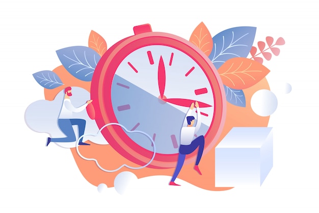 Vector vector illustration rational staff time management