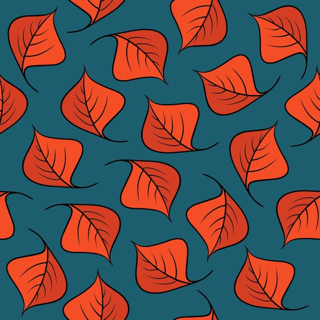 Vector ilustración aislada de un patrón con hojas de otoño Fondo de otoño