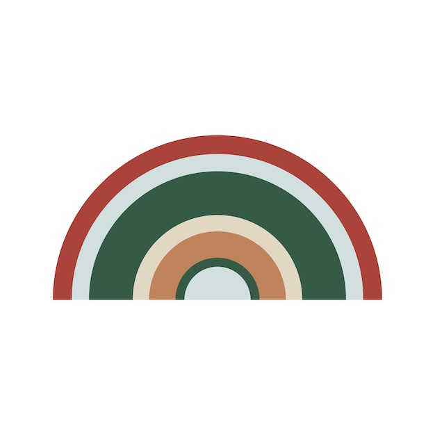Vector de ilustración de arco iris escandinavo simple