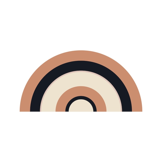 Vector de ilustración de arco iris escandinavo simple