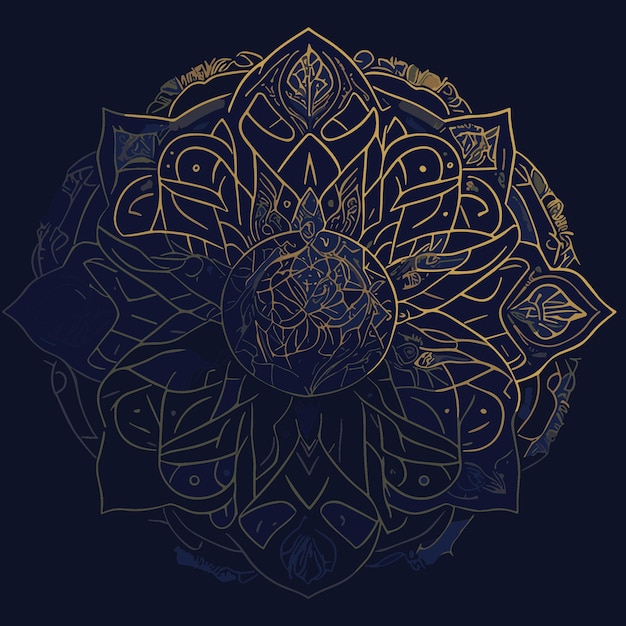 vector de ilustración de arte mandala