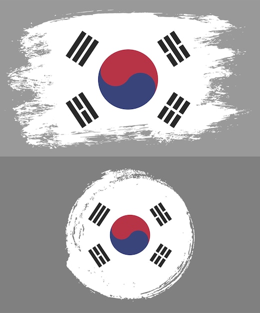 VECTOR DE ILUSTRACIÓN DE LA BANDERA NACIONAL DE COREA DEL SUR