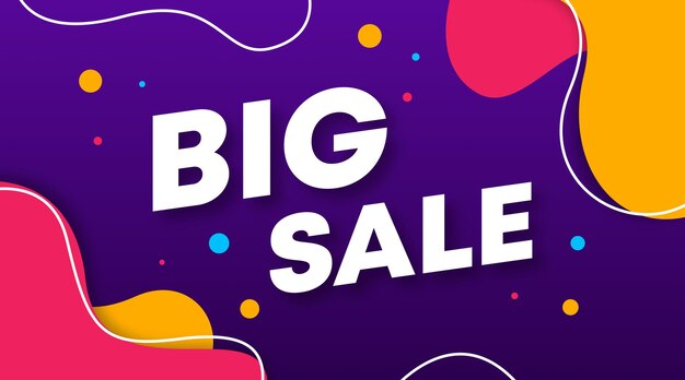 Vector de ilustración de banner de web de gran venta. Descuento 50% de fondo