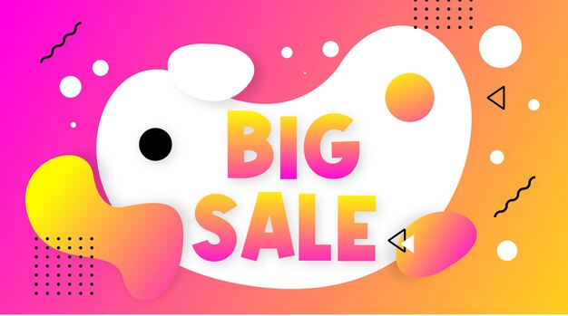 Vector de ilustración de banner de web de gran venta. Descuento 50% de fondo