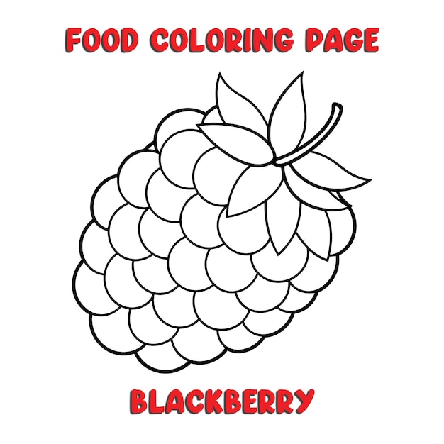 Vector de ilustración de BLACKBERRY página de colorear para niños