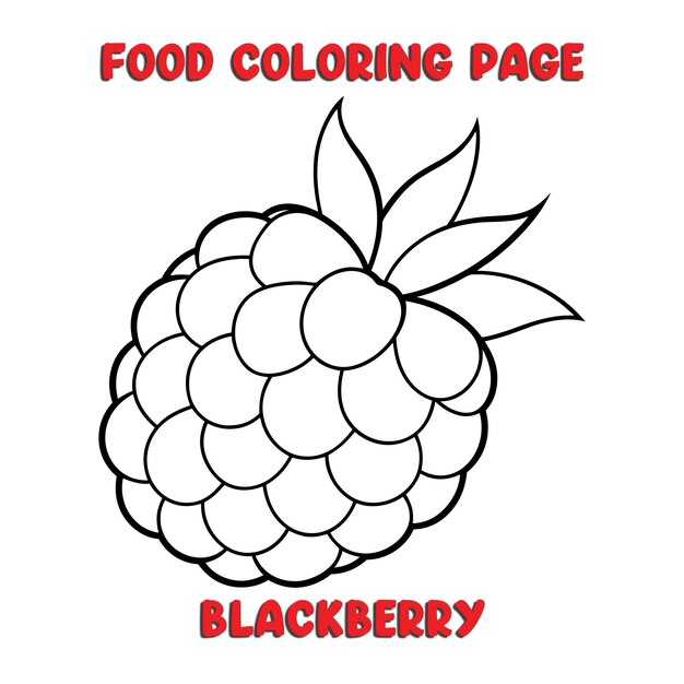 Vector de ilustración de BLACKBERRY página de colorear para niños