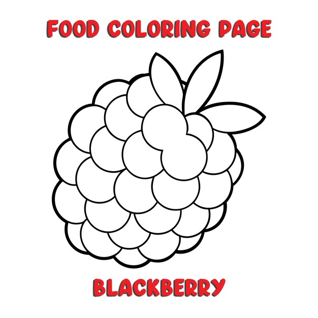 Vector de ilustración de BLACKBERRY página de colorear para niños