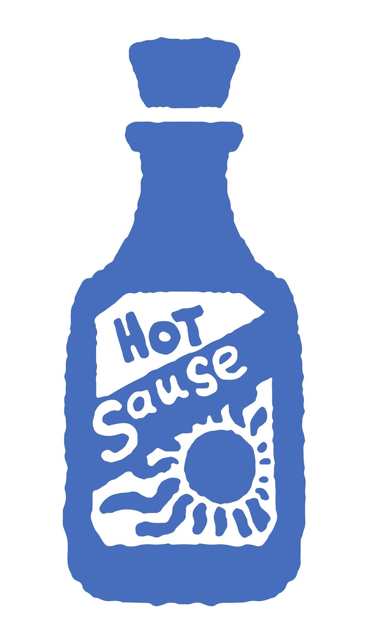 Vector vector de ilustración de la botella de salsa caliente