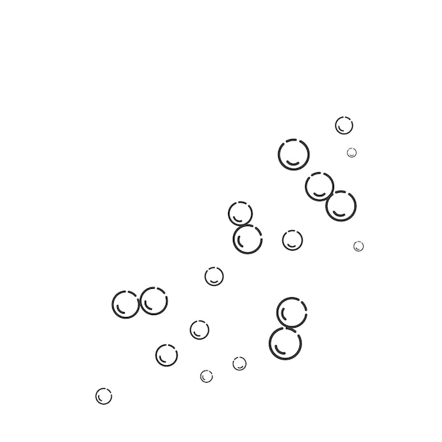 Vector de ilustración de burbujas de agua dulce