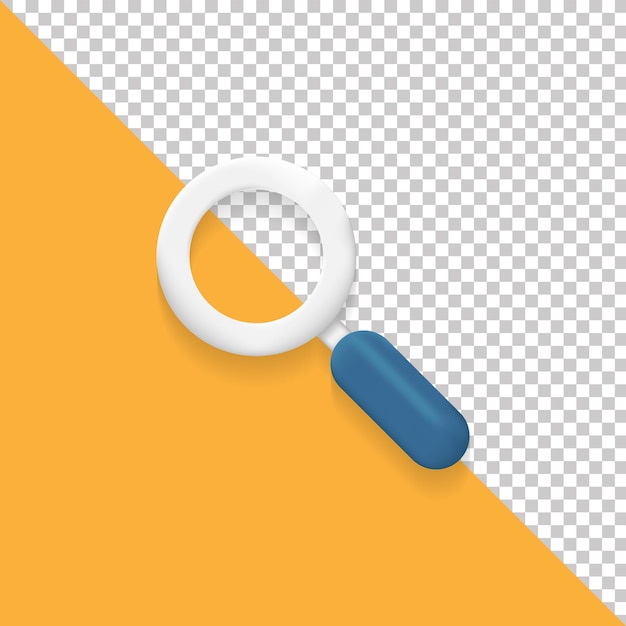 Vector de ilustración de búsqueda de icono 3D